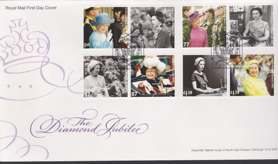 2012 - The Diamond Jubilee - First Day Cover - Diamond Jubilee London SW1 Postmark