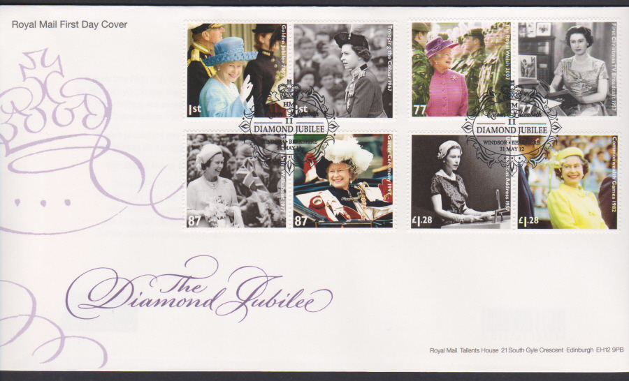 2012 - The Diamond Jubilee - First Day Cover - Windsor Berkshire Postmark
