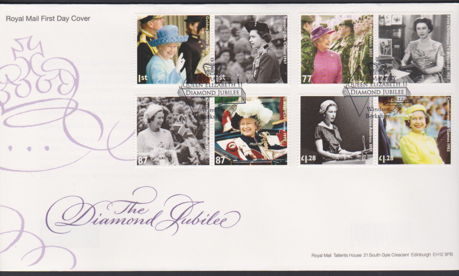 2012 - The Diamond Jubilee - First Day Cover - Windsor Berks Postmark