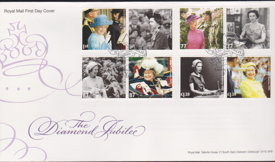 2012 - The Diamond Jubilee - First Day Cover - Diamond Jubilee London SW1 Postmark