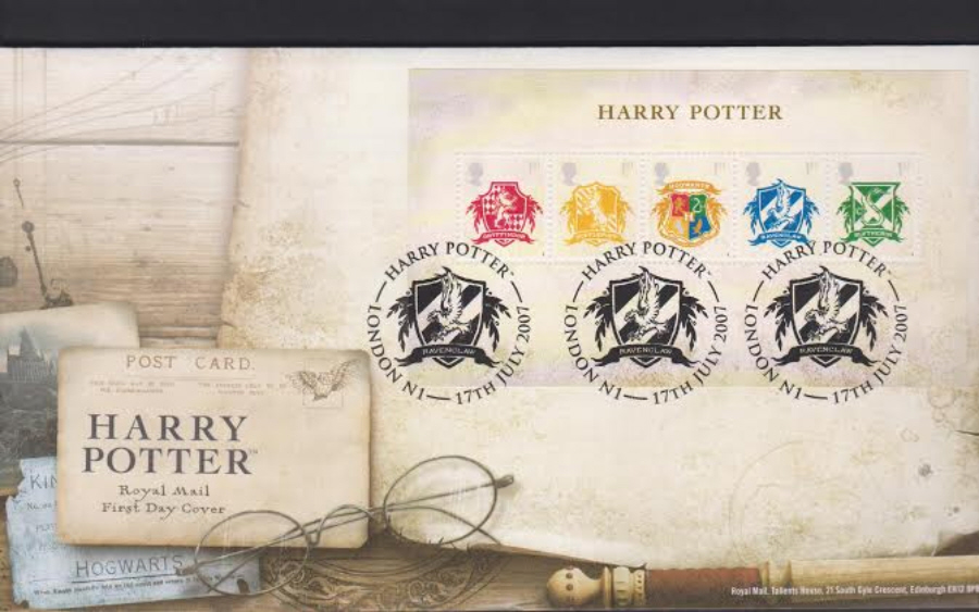 2007 - Harry Potter Mini Sheet First Day Cover - Harry Potter London N1 Postmark
