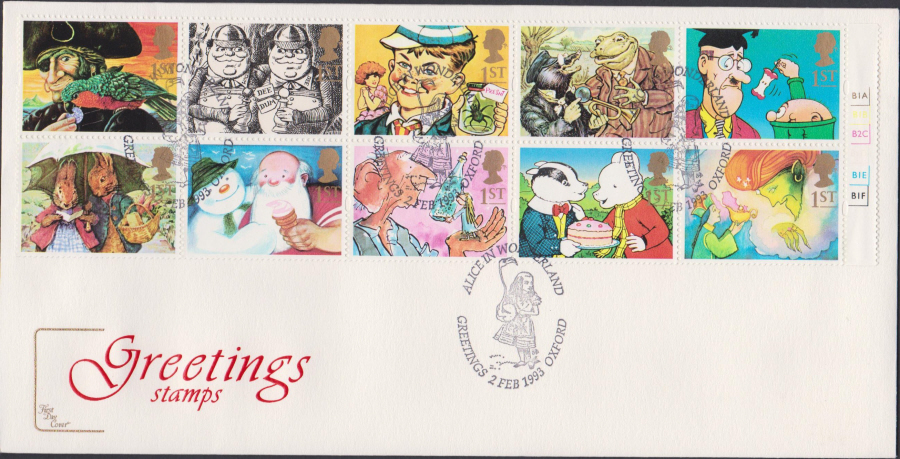 1993 - Greetings First Day Covers COTSWOLD - Alice in Wonderland Oxford Postmark - Click Image to Close