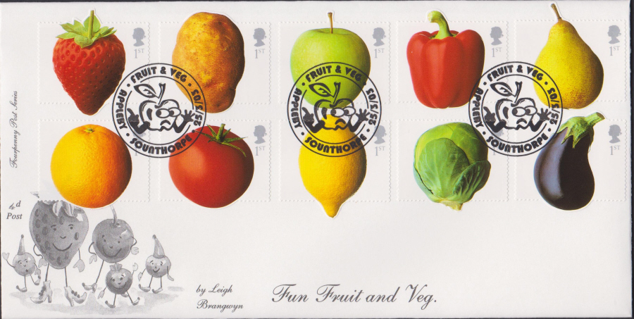 2003 -Fruit & Veg FDC 4d Post - Appleby, Sounthorpe Postmark