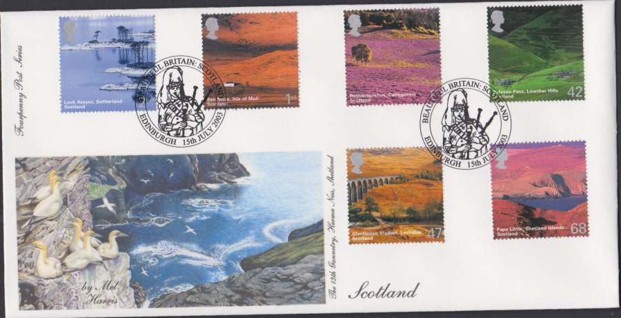 2003 - Scotland FDC 4d Post -Edinburgh Postmark - Click Image to Close