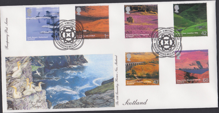 2003 - Scotland FDC 4d Post -Wanlockhead,Biggar Postmark
