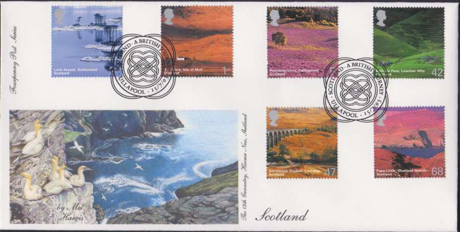 2003 - Scotland FDC 4d Post -Ullapool Postmark - Click Image to Close