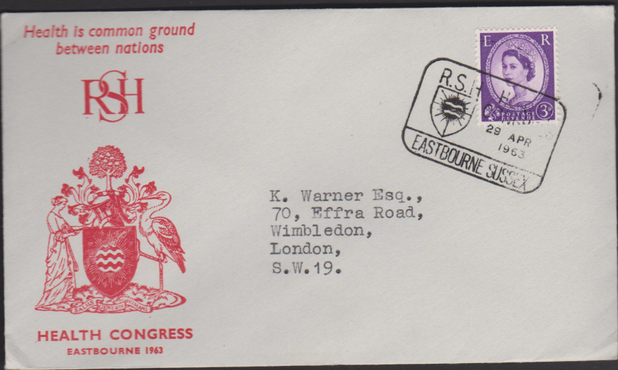 1963 R S H Health Congress Eastbourne Sussex Cover