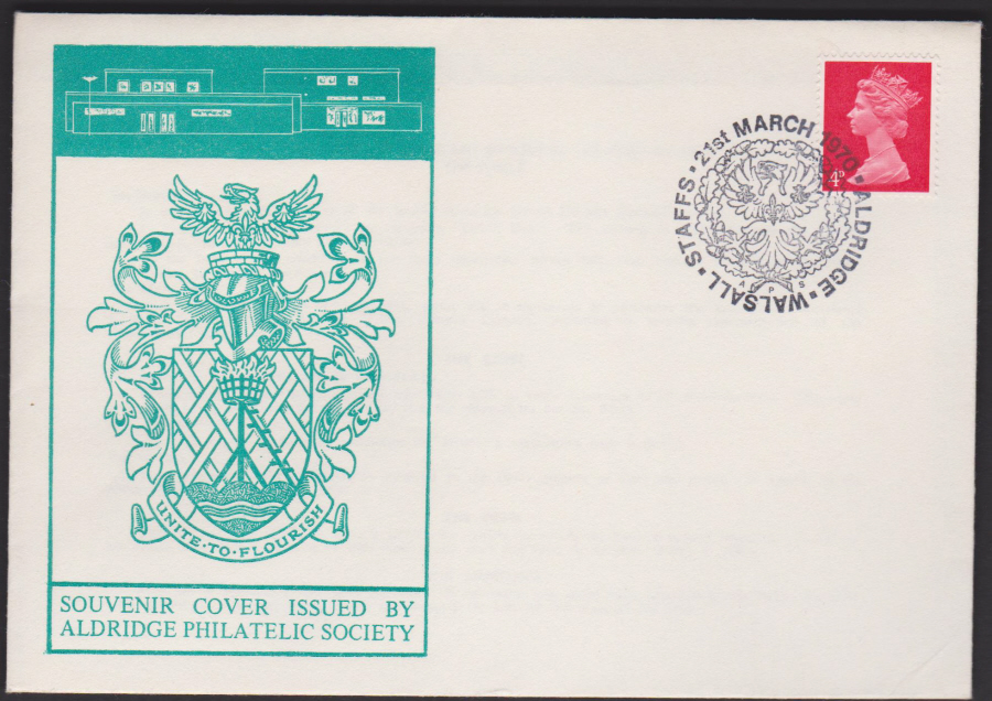 1970 Aldridge Philatelic Society Cover - Click Image to Close