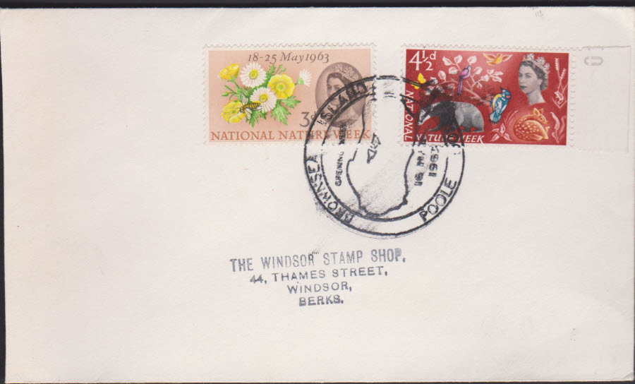 1963 -Nature Week First Day Cover - Brownsea Island Postmark