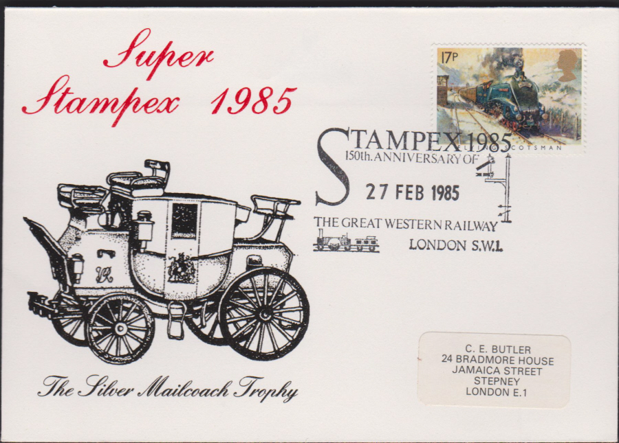 1985 Stampex London S W 1 Cover