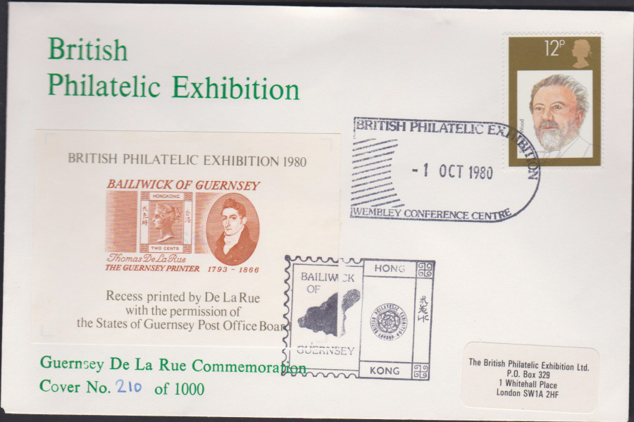 1980 British Philatelic Exhibition London Wembley Cover - Click Image to Close