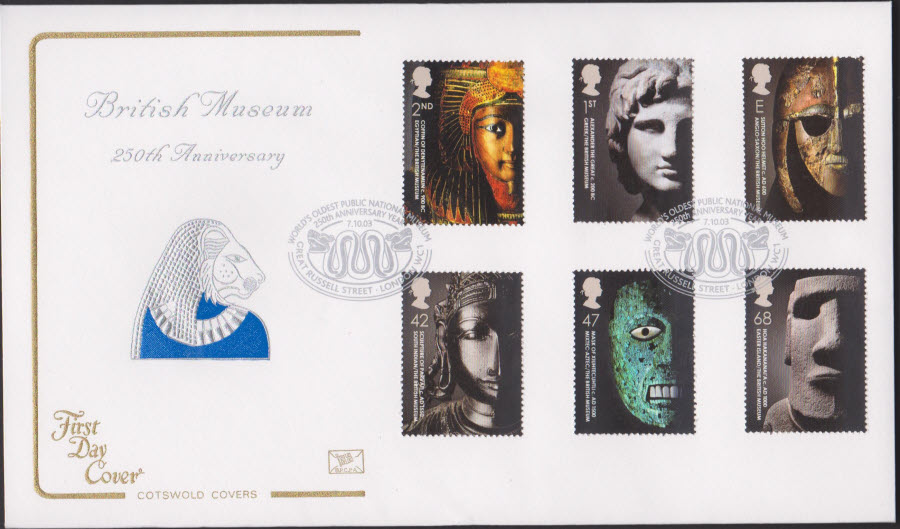 2003 - British Museum COTSWOLD FDC Great Russell Street WC1 Postmark