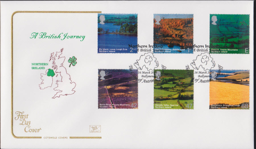 2004 - Northern Ireland COTSWOLD FDC Ballymena Postmark