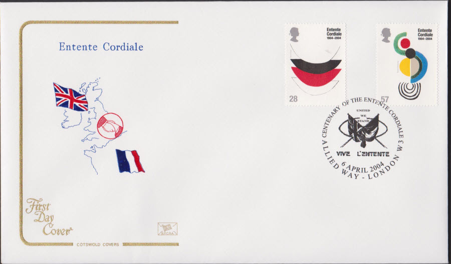 2004 - Entente Cordiale COTSWOLD FDC Allied Way London Postmark - Click Image to Close