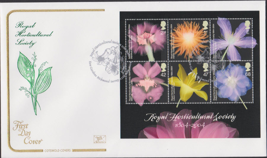 2004 - Royal Horticultural Society COTSWOLD MS FDC Kew Gardens Richmond Postmark - Click Image to Close