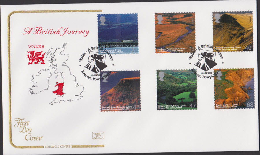 2004 - Wales COTSWOLD FDC Brecon Powys Postmark