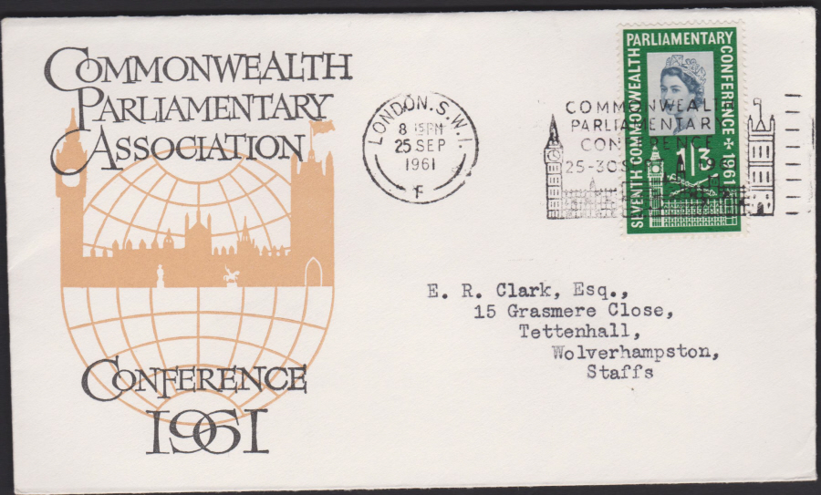 1961 - Parliament Conference First Day Covers - London SW1 Slogan Postmark,