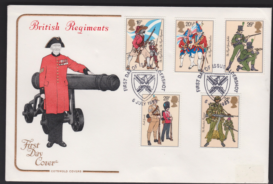 1983 - British Army COTSWOLD FDC -First Day of Issue Aldershot Postmark - Click Image to Close