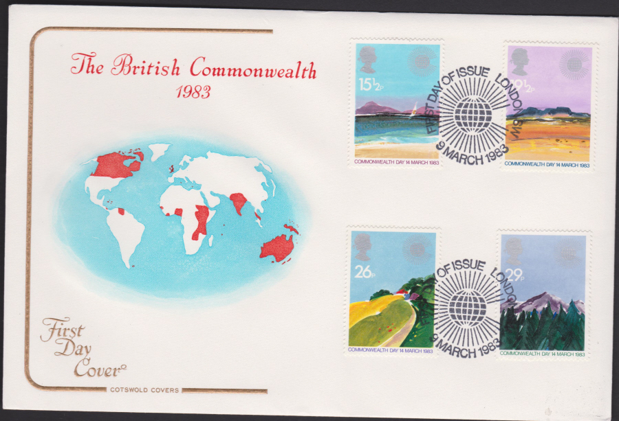 1983 - British Commonwealth COTSWOLD FDC - First Day of Issue London SW Postmark