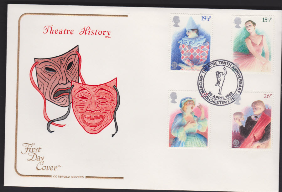 1982 - Theatre History COTSWOLD FDC - Mercury Theatre Colchester Postmark