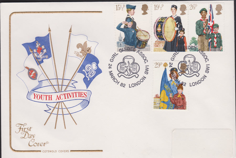 1982 - Youth Activities COTSWOLD FDC - Girl Guide Assn, London SW1 Postmark