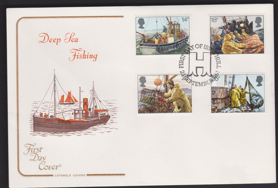 1981 - Fishing COTSWOLD FDC -First Day of Issue Hull Postmark