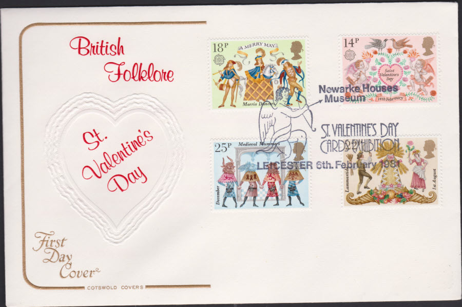 1981 -Folklore COTSWOLD FDC -Newarke Houses Museum, Leicester Postmark