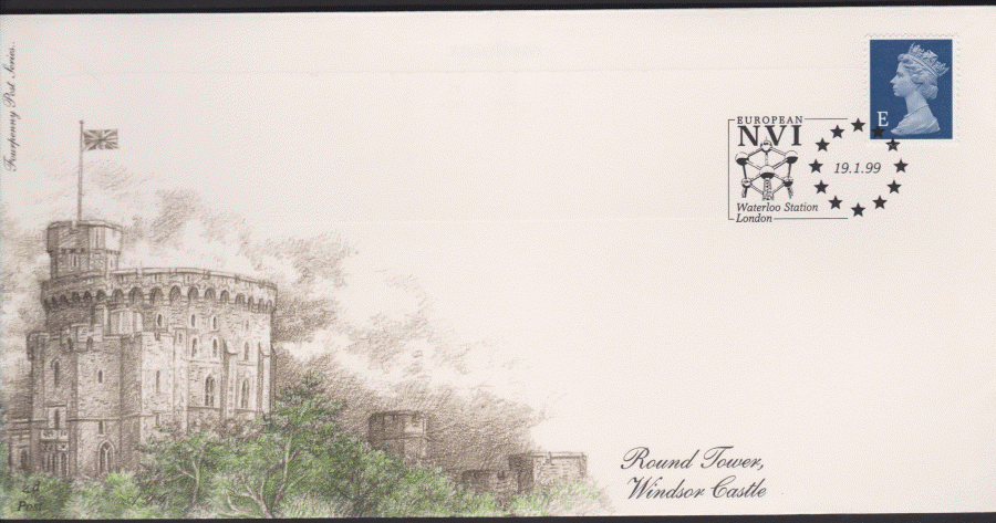 1999 -4d Post FDC- 1999 Definitive- NVI- E- Waterloo Station, London Postmark - Click Image to Close