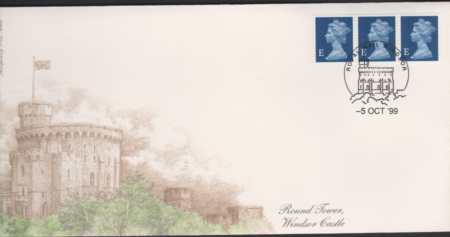 1999 -4d Post FDC- 1999 Definitive- NVI- E- Windsor Berks Postmark