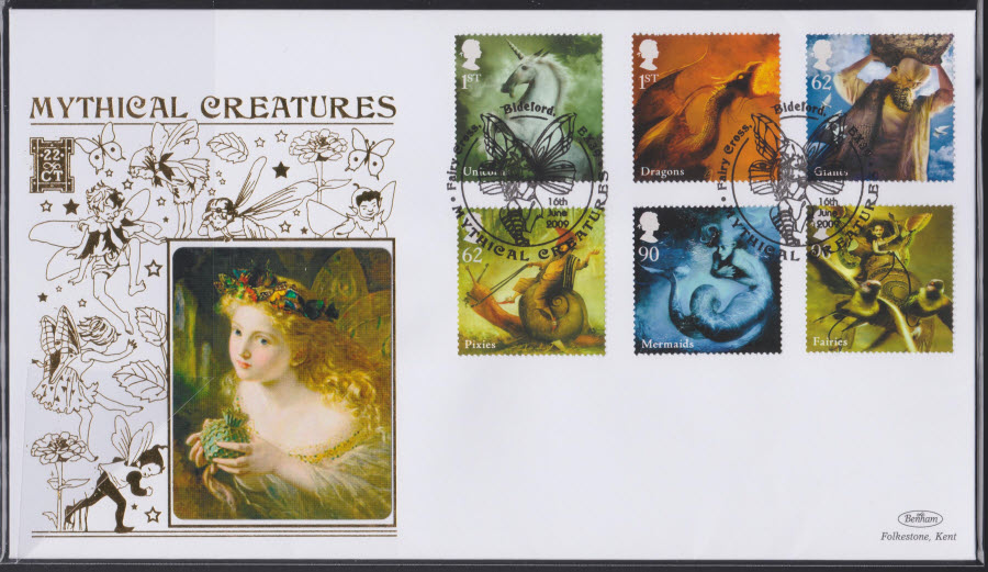 2009-MAGICAL CREATURES Benham 22ct Gold SPG BLUEFORD Postmark