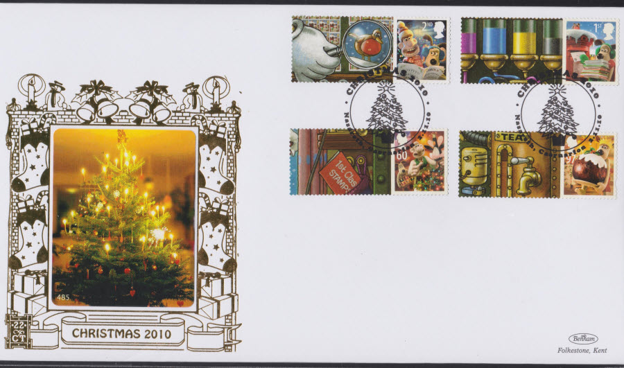 2010-CHRISTMAS Benham 22ct Gold SPG NASARETH, POSTMARK SOV.SHEET - Click Image to Close