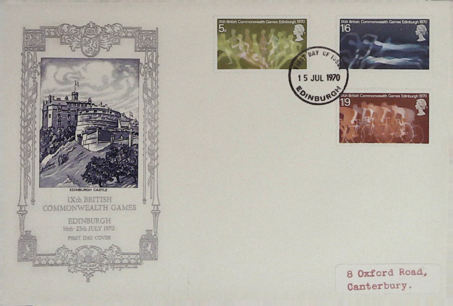 1970 - Commonwealth Games, First Day Cover, Edinburgh Postmark Philart Cover - Click Image to Close