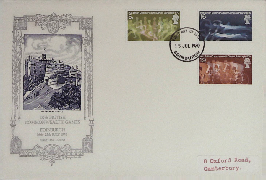 1970 - Commonwealth Games, First Day Cover, Edinburgh Postmark Philart Cover