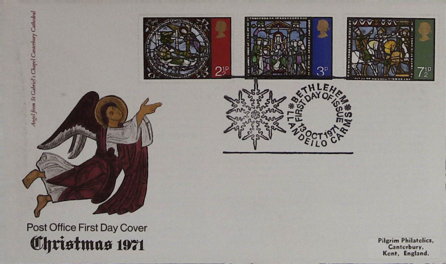 1971-F D C Christmas Post Office Cover Bethlehem Handstamp