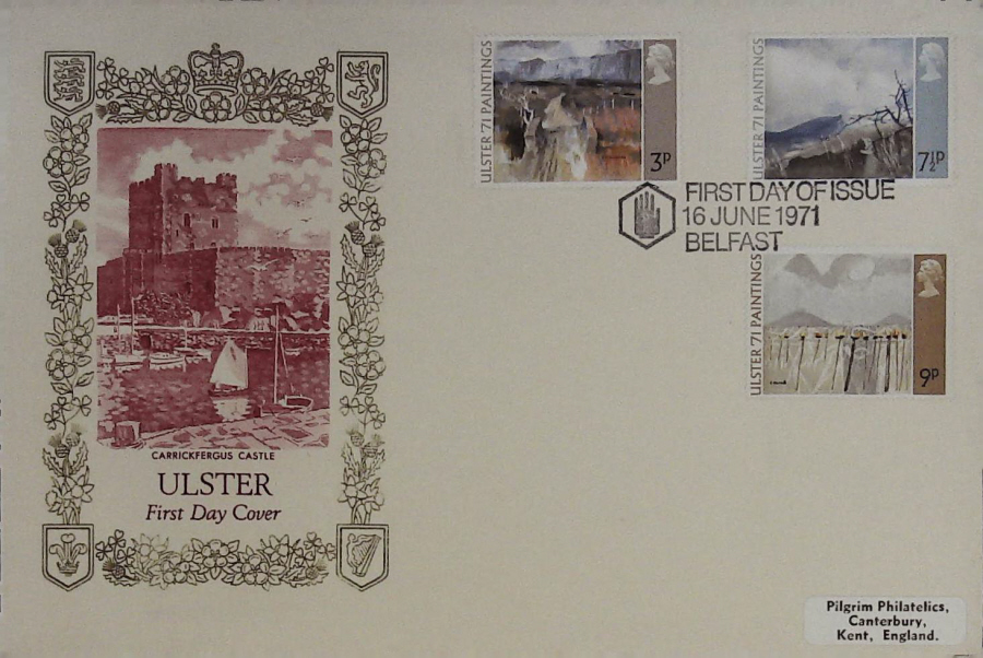 1971-F D C Ulster Philart Cover Belfast handstamp