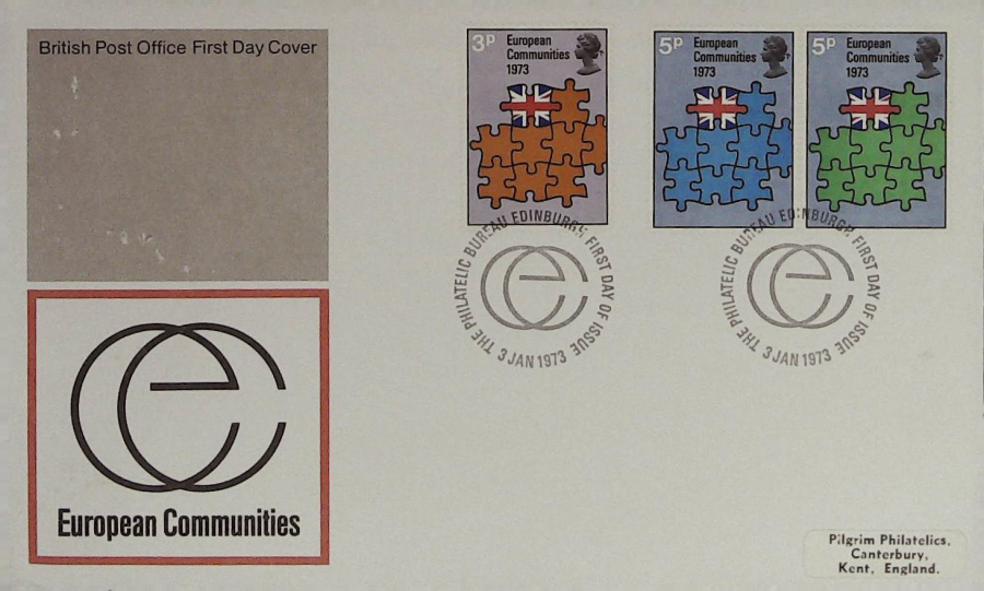 1973-F D C E E C Post Office Cover Edinburgh handstamp