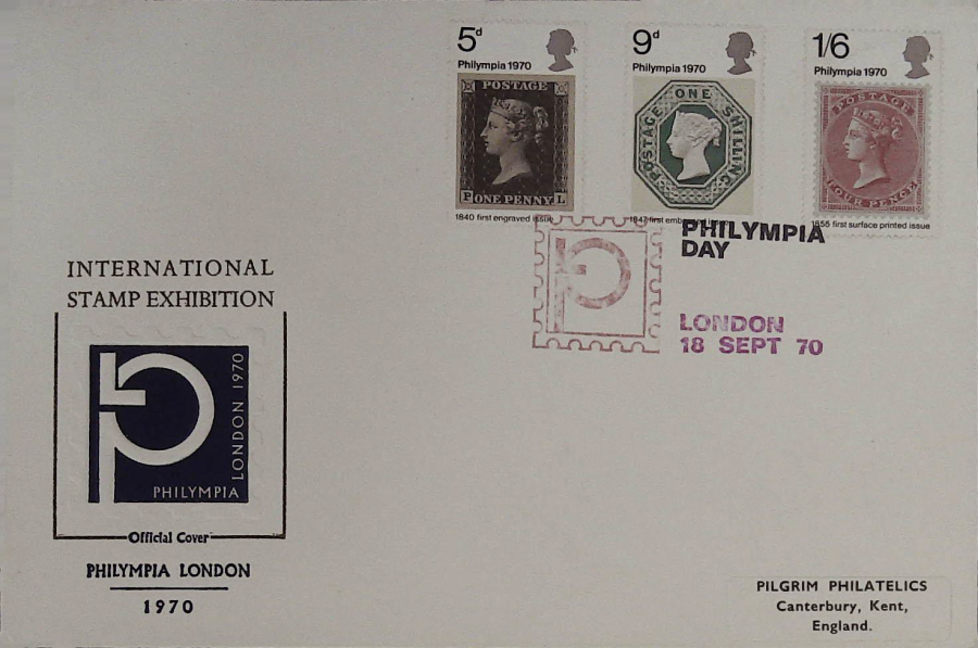 1970 - Philympia First Day Cover- Philtmoia Day handstamp Philymia Cover - Click Image to Close