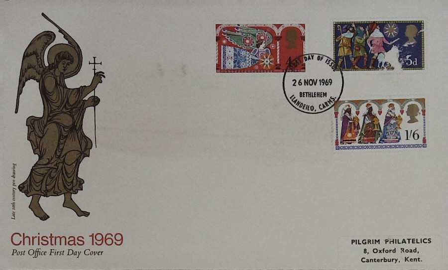 1969-F D C Christmas Post Office Cover Bethlehen Handstamp