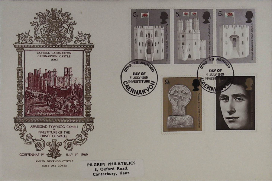 1969-F D C Prince of Wales Philart Cover Caernavon F D I