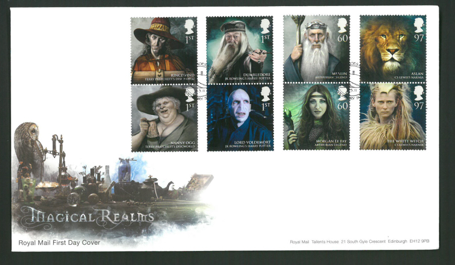 2011 Magical Realms Royal Mail First Day Cover - Glastonbury Postmark - Click Image to Close