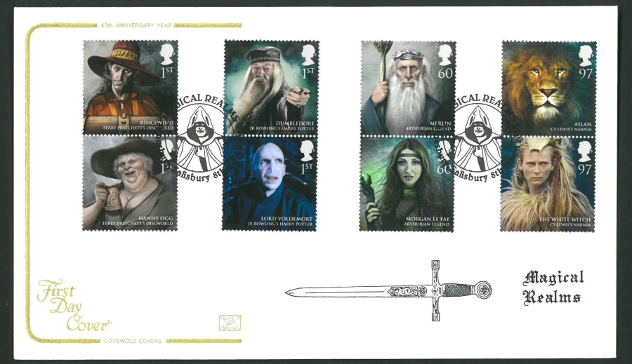 2011 Magical Realms Cotswold First Day Cover - Amesbury,Salisbury Different Postmark - Click Image to Close