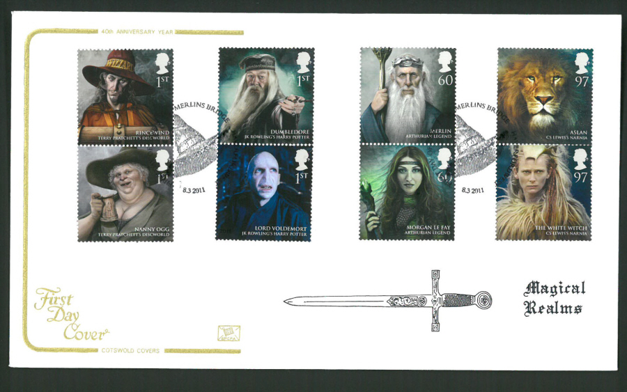 2011 Magical Realms Cotswold First Day Cover - FDI Merlins Bridge Haverfordwest Postmark - Click Image to Close