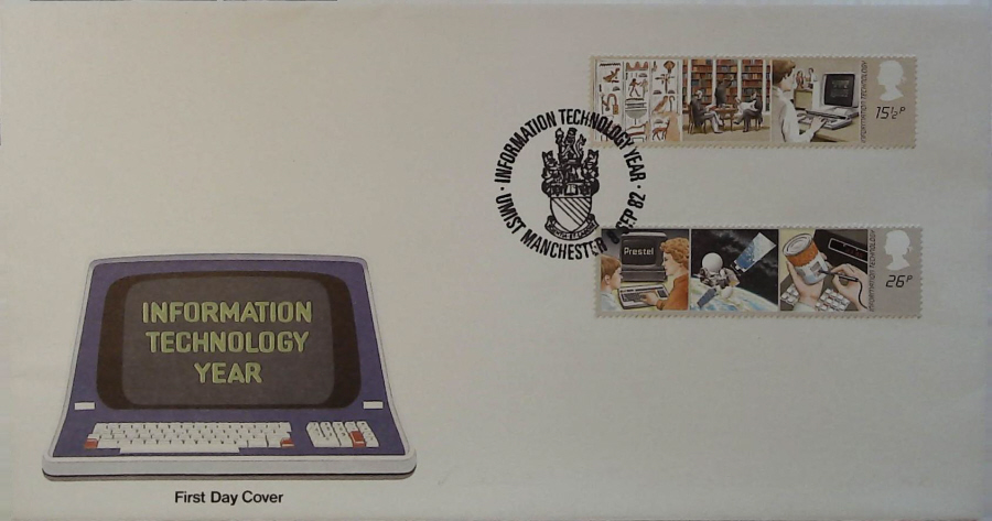 1982 - Information Technology Year PPS - Postmark UMIST MANCHESTER