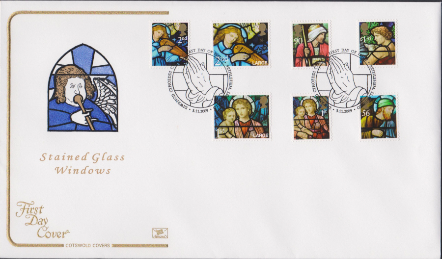 2009 - Christmas First Day Cover Set COTSWOLD - Bethlehem, Llandeilo Postmark