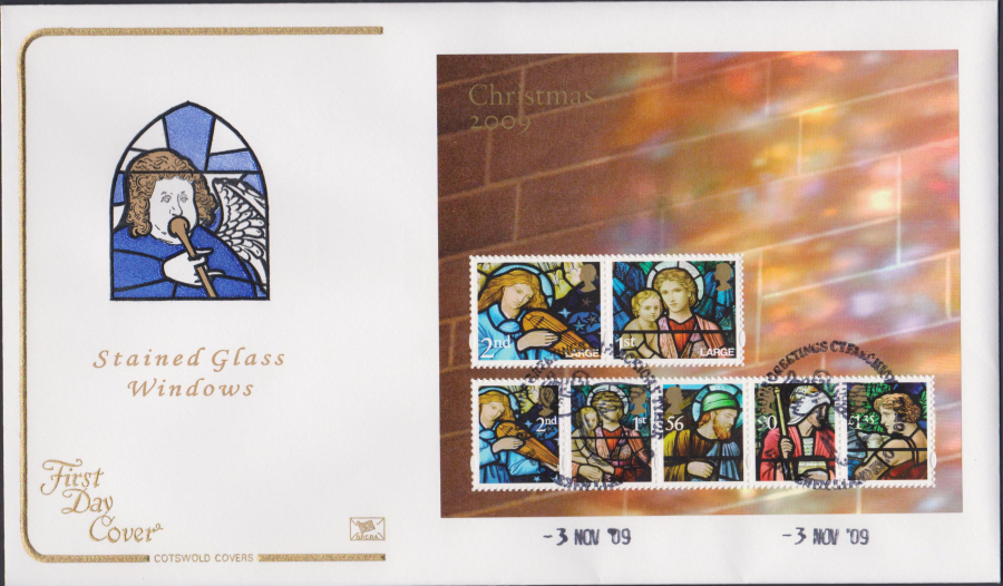 2009 - Christmas First Day Cover Mini Sheet COTSWOLD - Bethlehem, Llandeilo Postmark - Click Image to Close