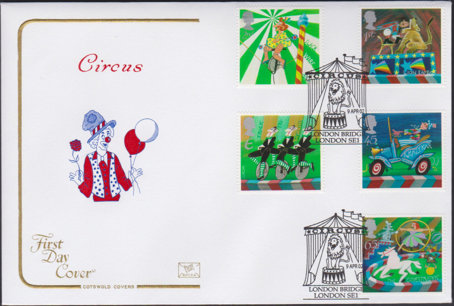 2002 - Circus COTSWOLD FDC Circus London Bridge,London SE1 Postmark - Click Image to Close