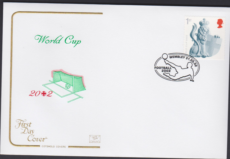 2002 - World Cup COTSWOLD FDC - Wembley ( Footballer ) Postmark