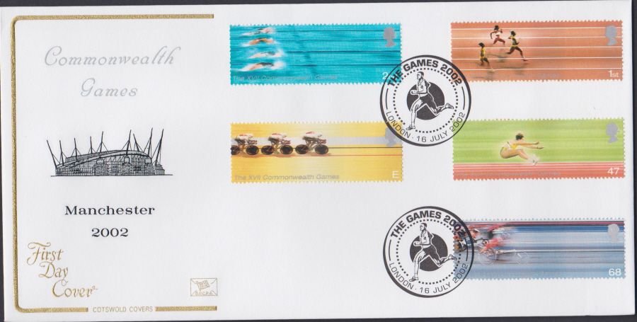 2002 -Commonwealth Games COTSWOLD FDC - The Games 2002 London Postmark