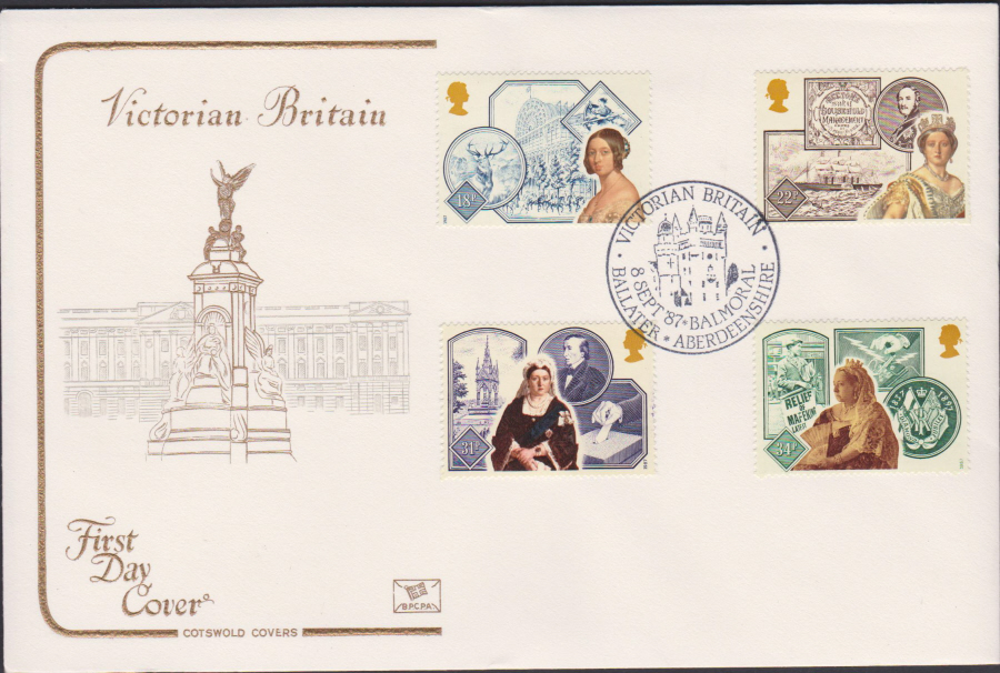 1987- Victorian Britain First Day Cover COTSWOLD Balmoral,Aberdeenshire Postmark