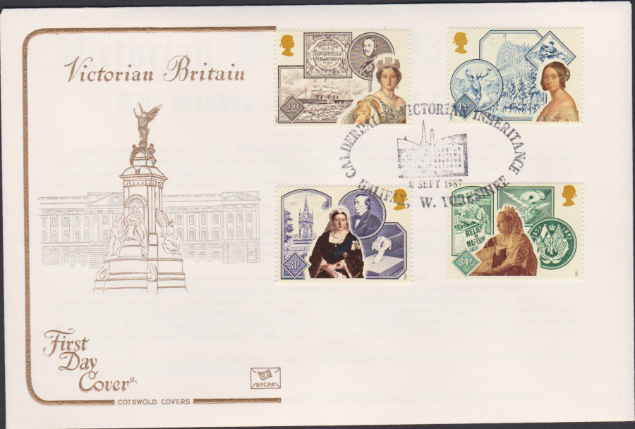 1987- Victorian Britain First Day Cover COTSWOLD Calderdales Victorian Inheritance,Halifax Postmark - Click Image to Close